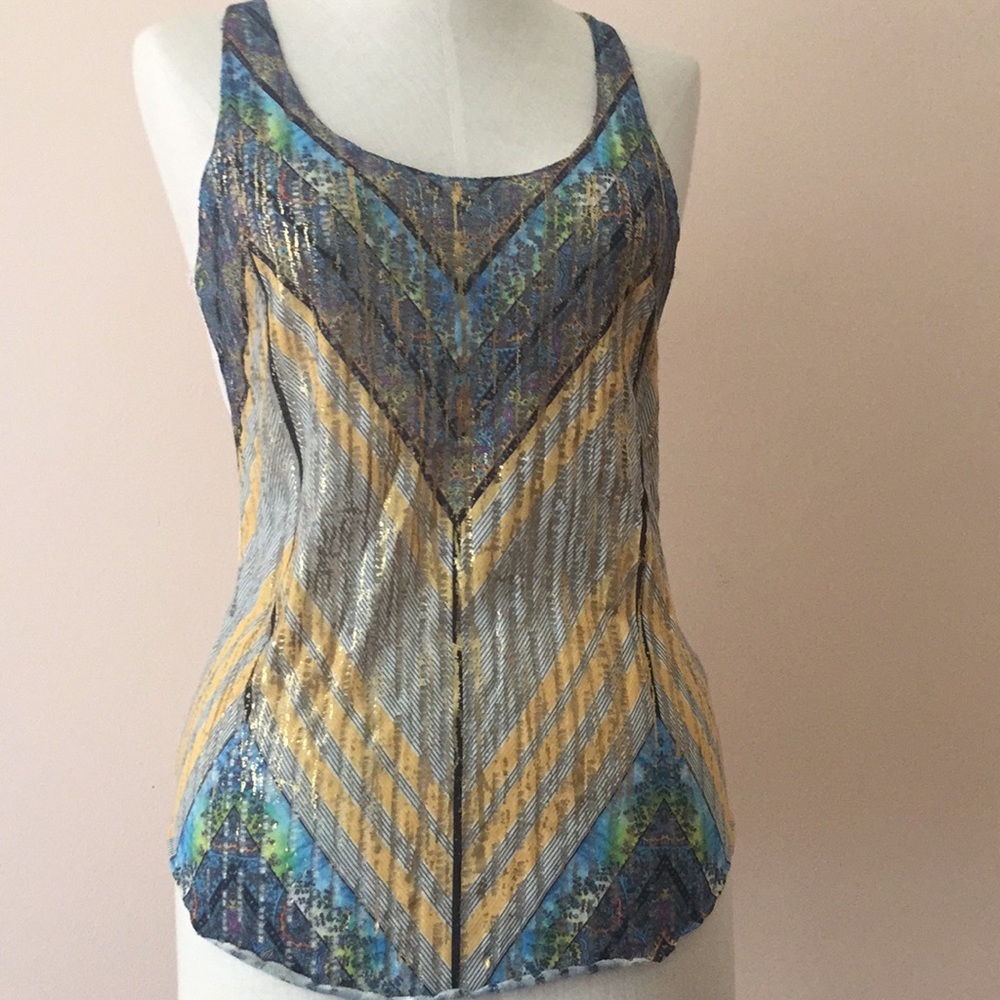 Buckle Daytrip gold metallic thread tank top